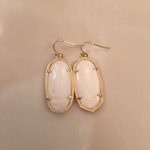 White Kendra Scott earrings